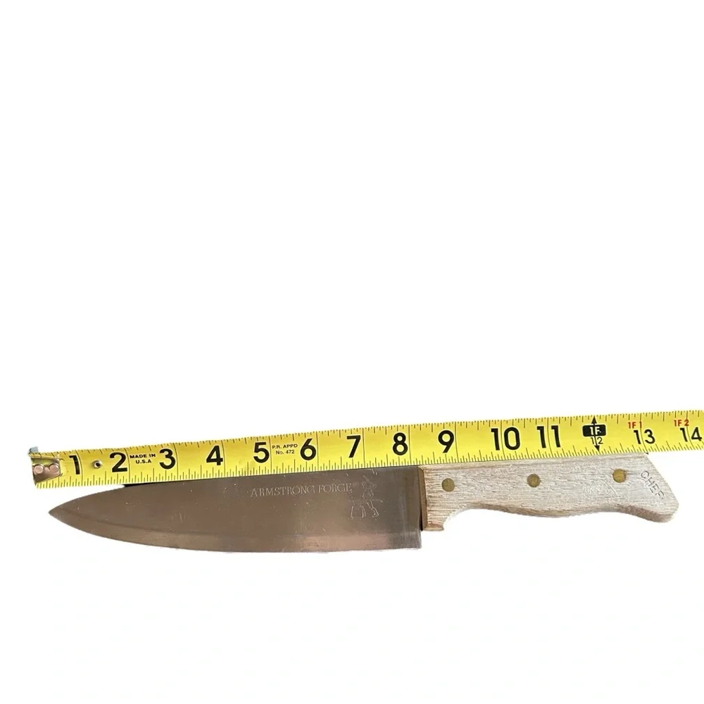 Armstrong Forge Vintage Japan Chef Knife‎ Wooden Handle XC Stainless Steel